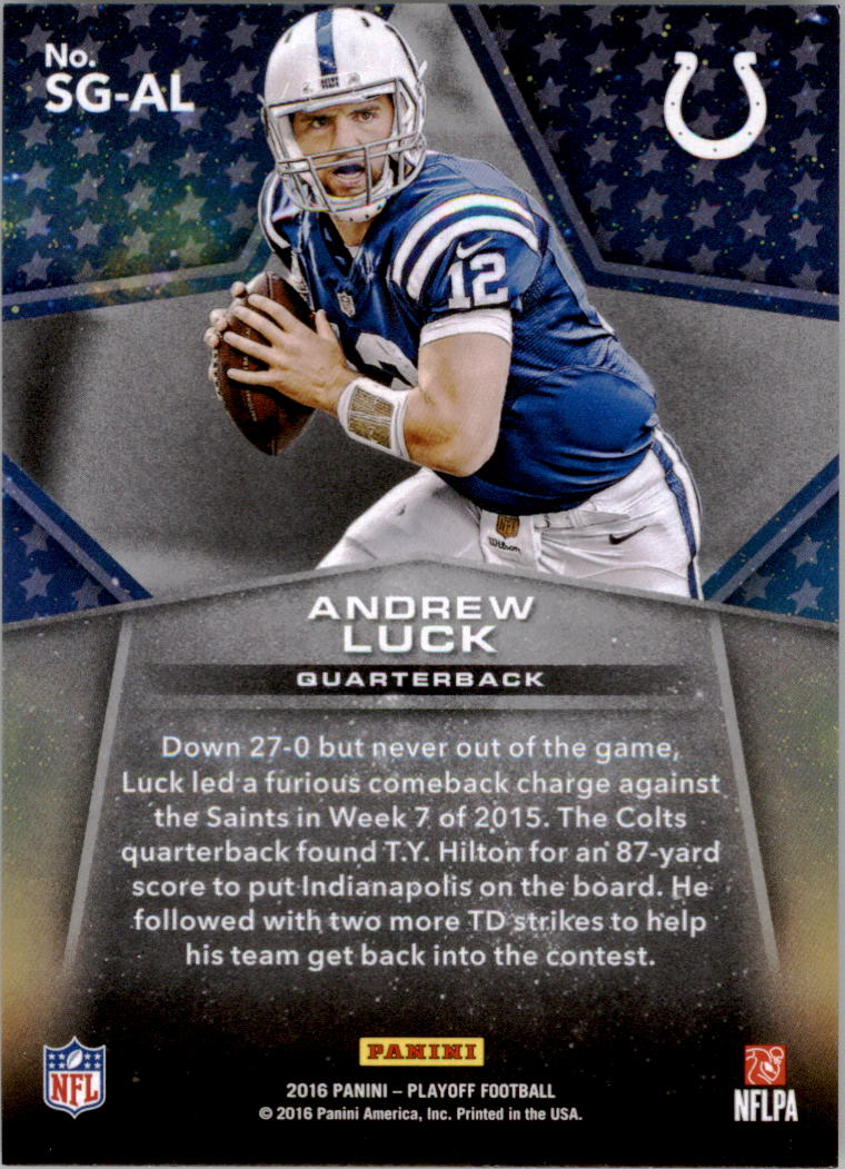 2016 Playoff Star Gazing #SGAL Andrew Luck back image