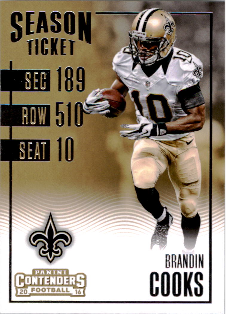 2022 PANINI CONTENDERS FOOTBALL BRANDIN COOKS #38 SEASON TICKET