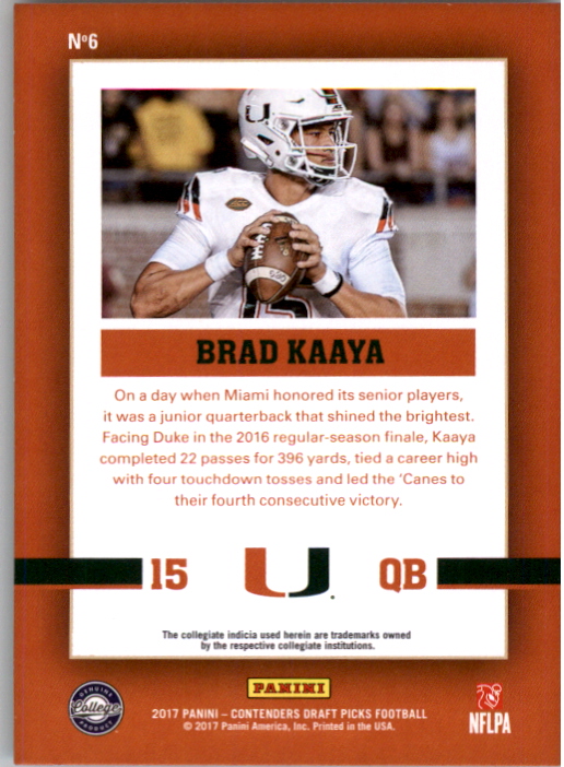 Sports Card Back