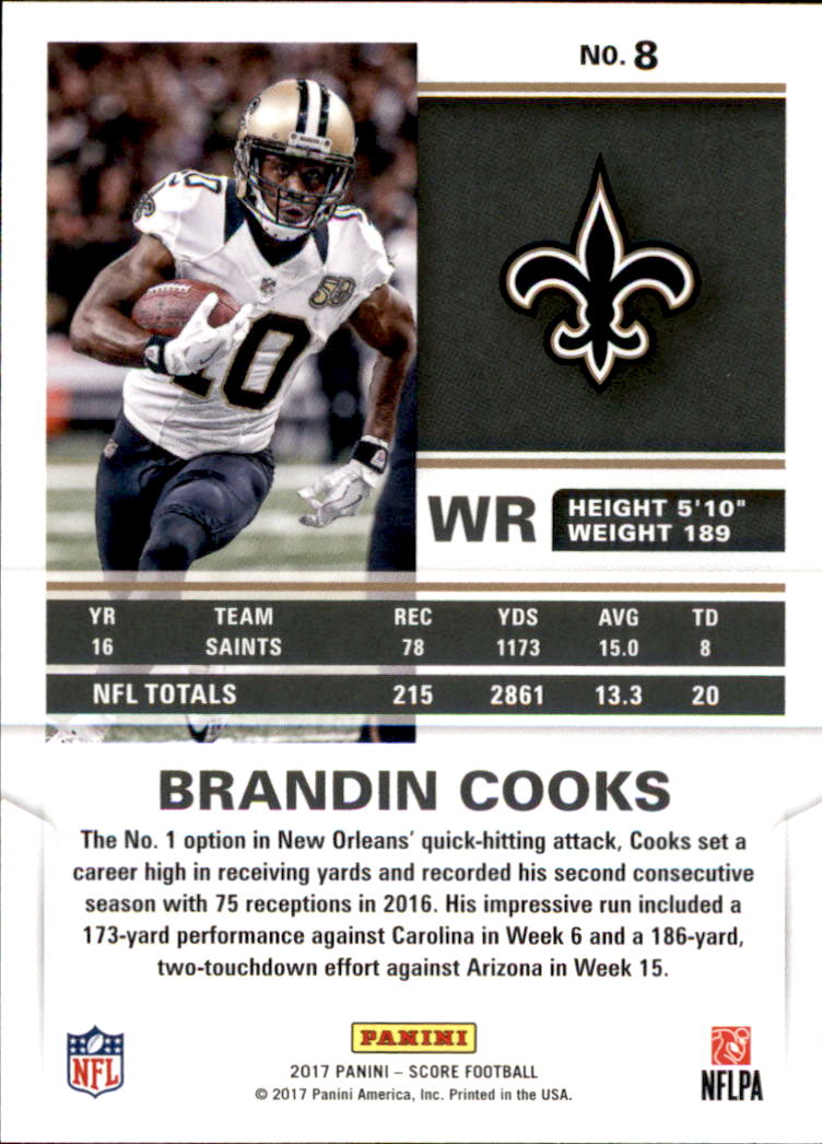 2017 Score Football Card Pick (Base) 1-253