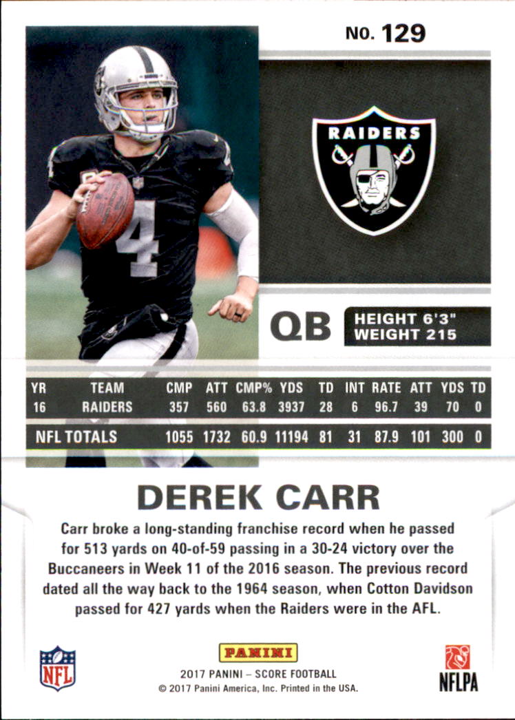 2017 Score Football Card Pick (Base) 1-253