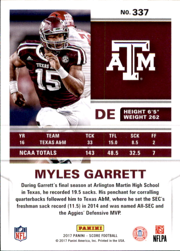 2017 Score Football Card Pick (Base) 254-440