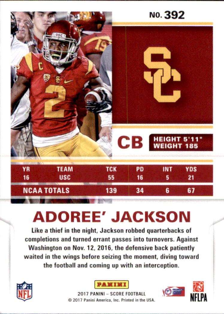 B2681- 2017 Score Football Cards 384-440 +Inserts -You Pick- 15+ FREE US SHIP - Picture 13 of 232