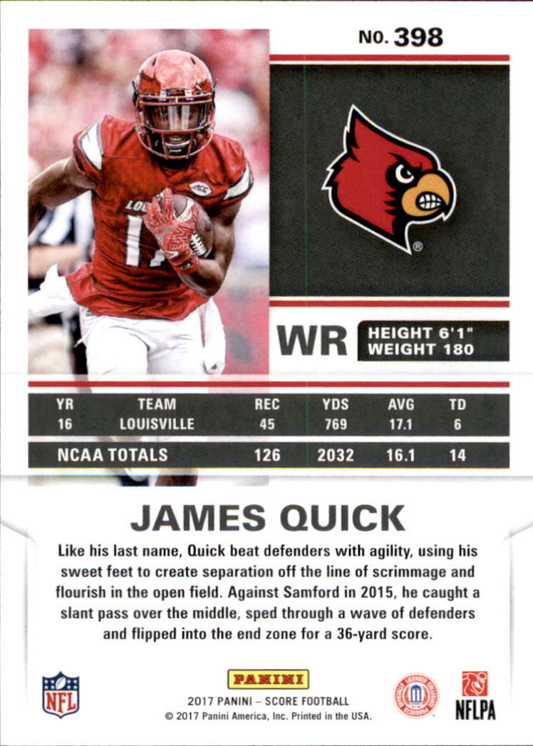B2681- 2017 Score Football Cards 384-440 +Inserts -You Pick- 15+ FREE US SHIP - Picture 23 of 232