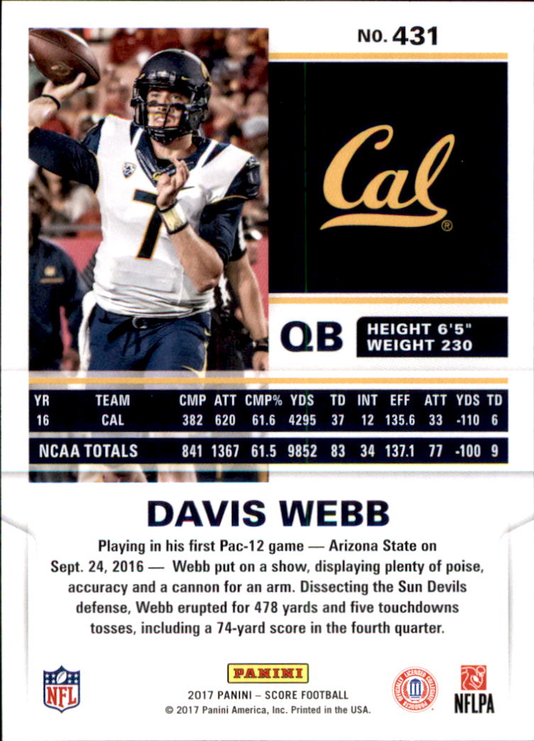 B2681- 2017 Score Football Cards 384-440 +Inserts -You Pick- 15+ FREE US SHIP - Picture 67 of 232