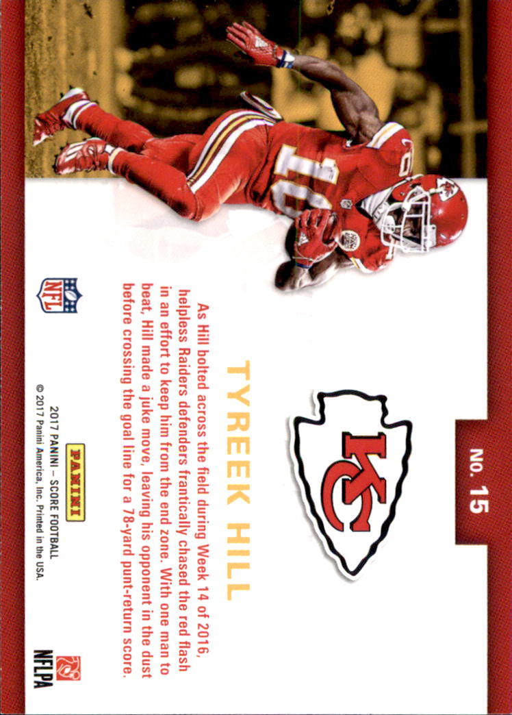 2017 Score Color Rush #15 Tyreek Hill Kansas City  