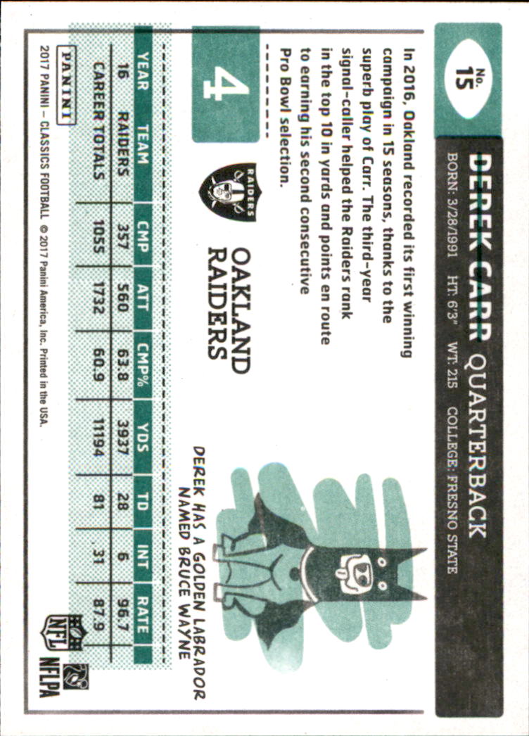 A0919- 2017 Classics Football Cards 1-210 +Rookies -You Pick- 15+ FREE US SHIP - Picture 18 of 228