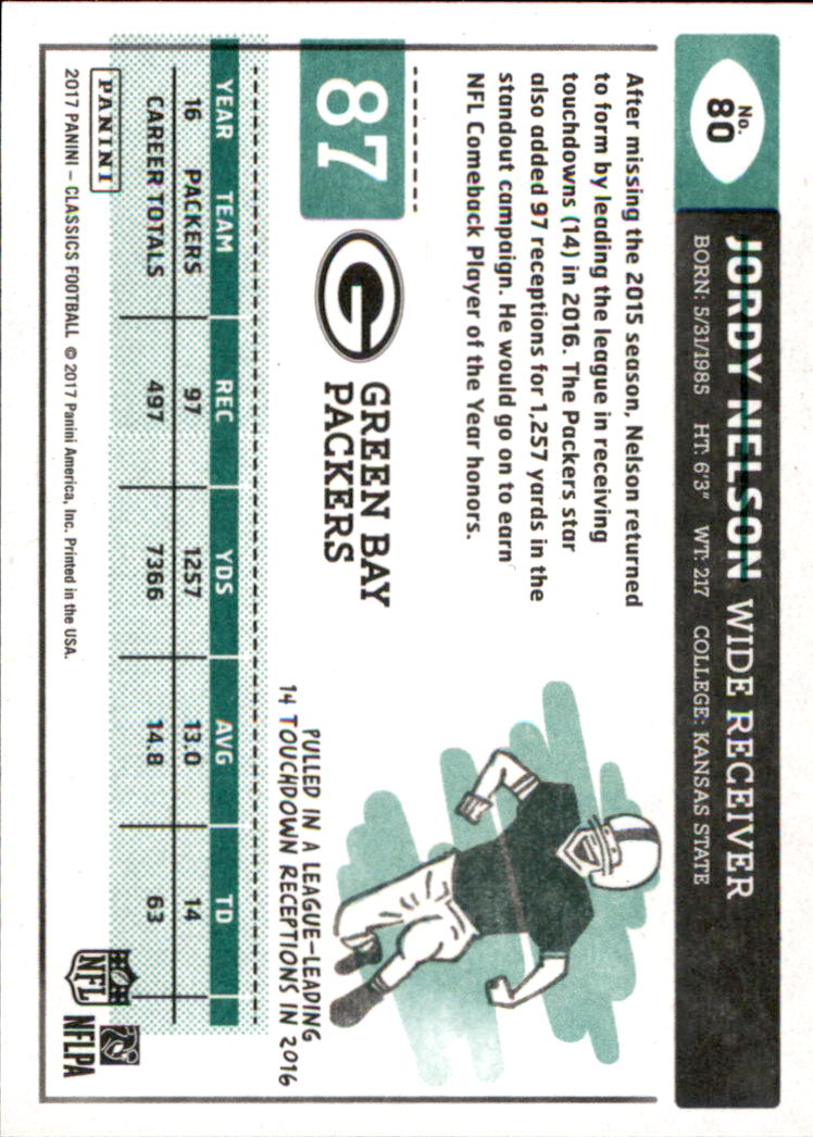 A0919- 2017 Classics Football Cards 1-210 +Rookies -You Pick- 15+ FREE US SHIP - Picture 106 of 228