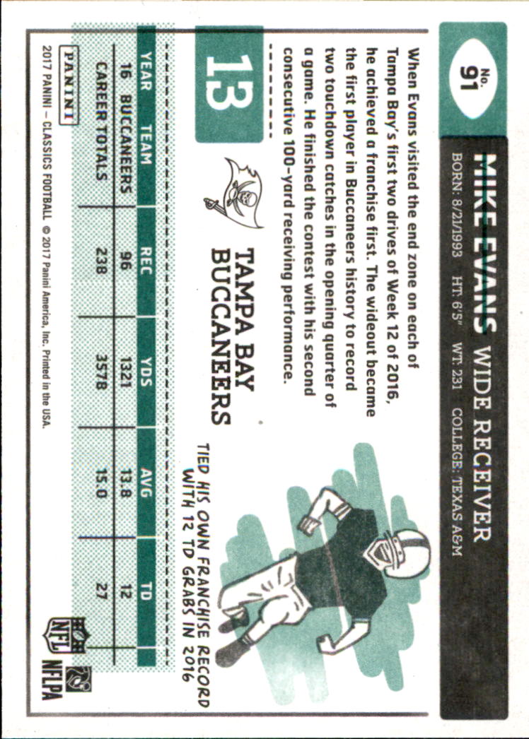 A0919- 2017 Classics Football Cards 1-210 +Rookies -You Pick- 15+ FREE US SHIP - Picture 121 of 228