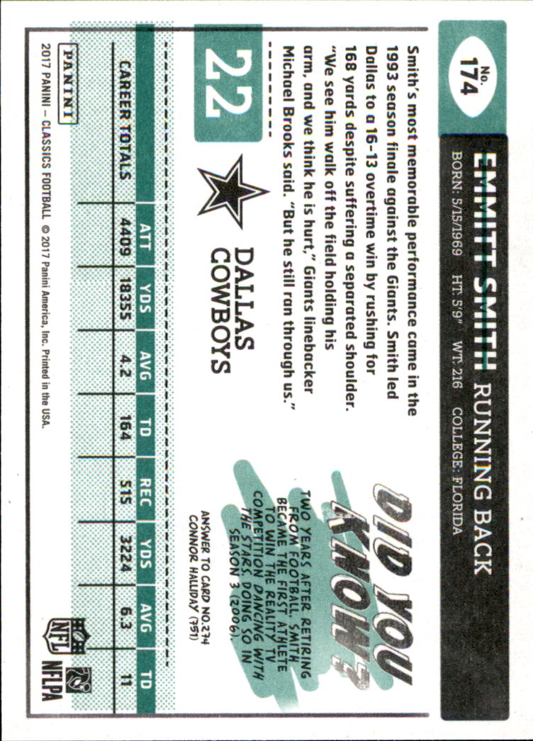 A0919- 2017 Classics Football Cards 1-210 +Rookies -You Pick- 15+ FREE US SHIP - Picture 199 of 228