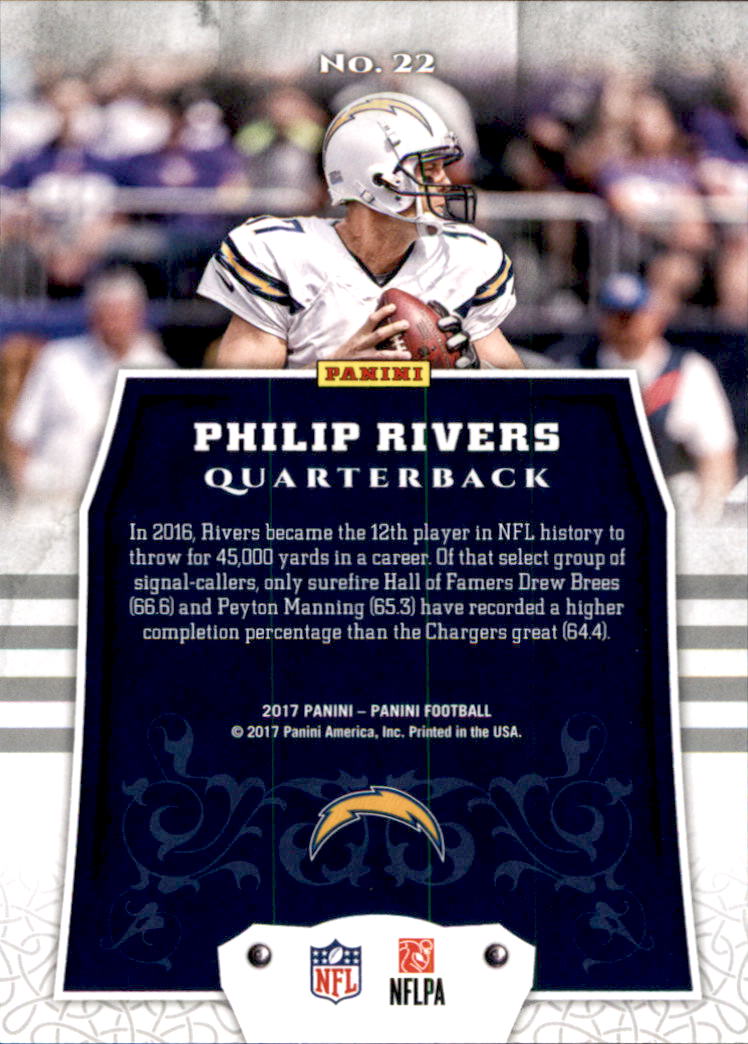 2017 Panini #22 Philip Rivers back image