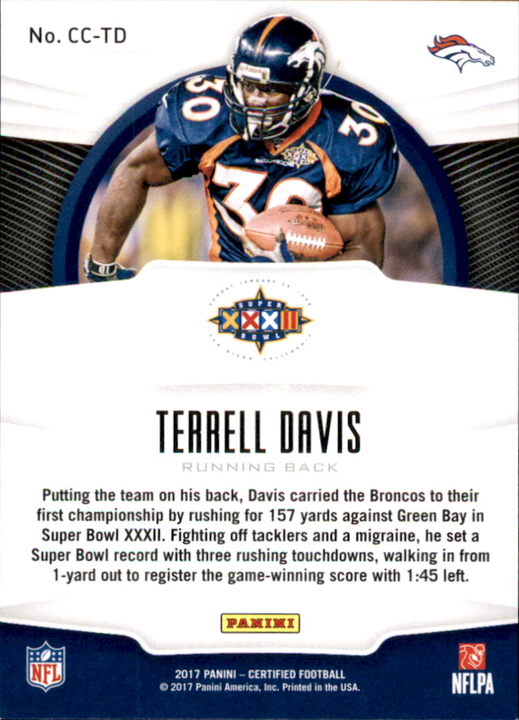 2017 Certified Champions #14 Terrell Davis back image