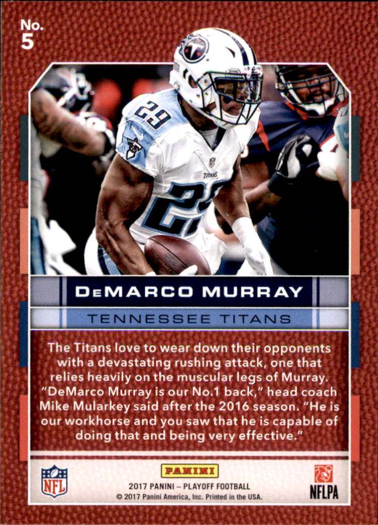 2017 Playoff Boss Hoggs #5 DeMarco Murray back image