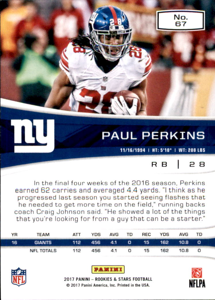 A2418- 2017 Rookies and Stars FB Cards 1-283 +RCs -You Pick- 15+ FREE US SHIP - Picture 25 of 79