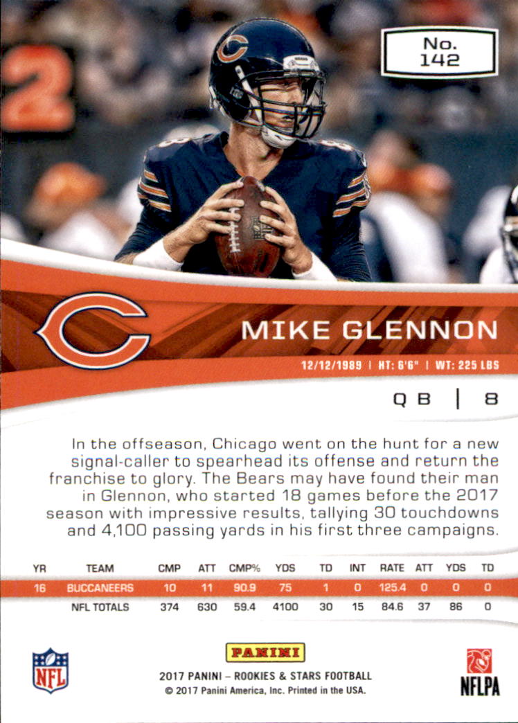 2017 Rookies and Stars #142 Mike Glennon back image