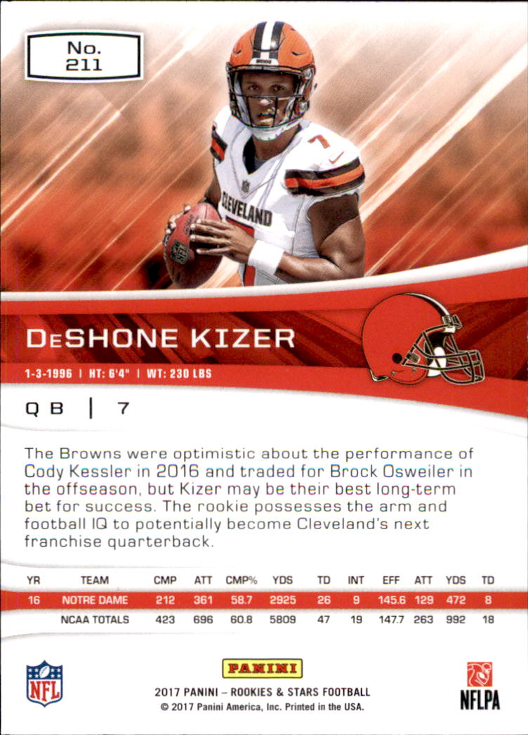 A2418- 2017 Rookies and Stars FB Cards 1-283 +RCs -You Pick- 15+ FREE US SHIP - Picture 65 of 79
