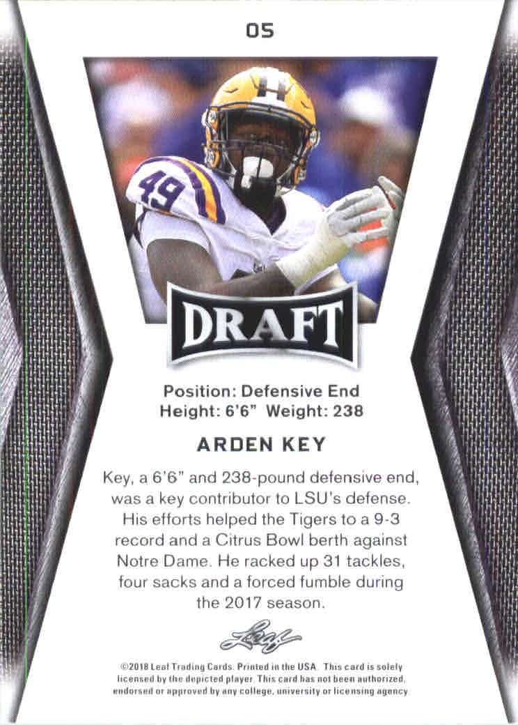 B0201- 2018 Leaf Draft FB Card #s 1-60 +Inserts -You Pick- 15+ FREE US SHIP - Picture 9 of 145