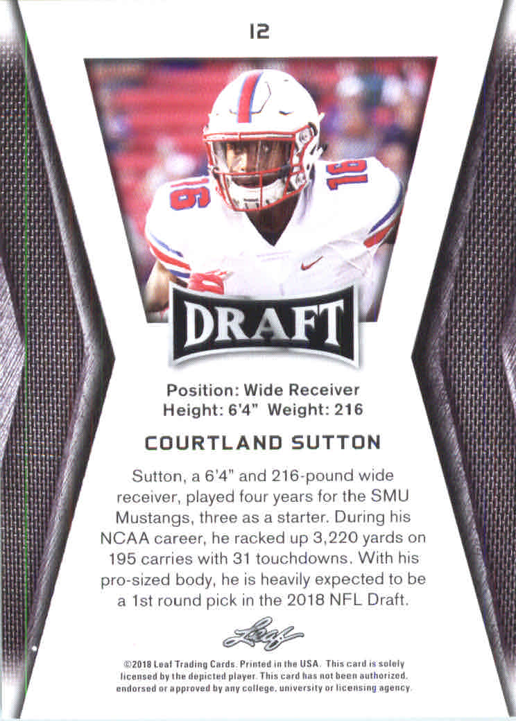 B0201- 2018 Leaf Draft FB Card #s 1-60 +Inserts -You Pick- 15+ FREE US SHIP - Picture 19 of 145