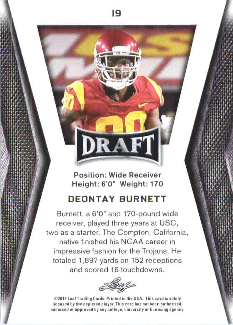 B0201- 2018 Leaf Draft FB Card #s 1-60 +Inserts -You Pick- 15+ FREE US SHIP - Picture 29 of 145
