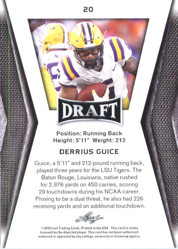 B0201- 2018 Leaf Draft FB Card #s 1-60 +Inserts -You Pick- 15+ FREE US SHIP - Picture 31 of 145