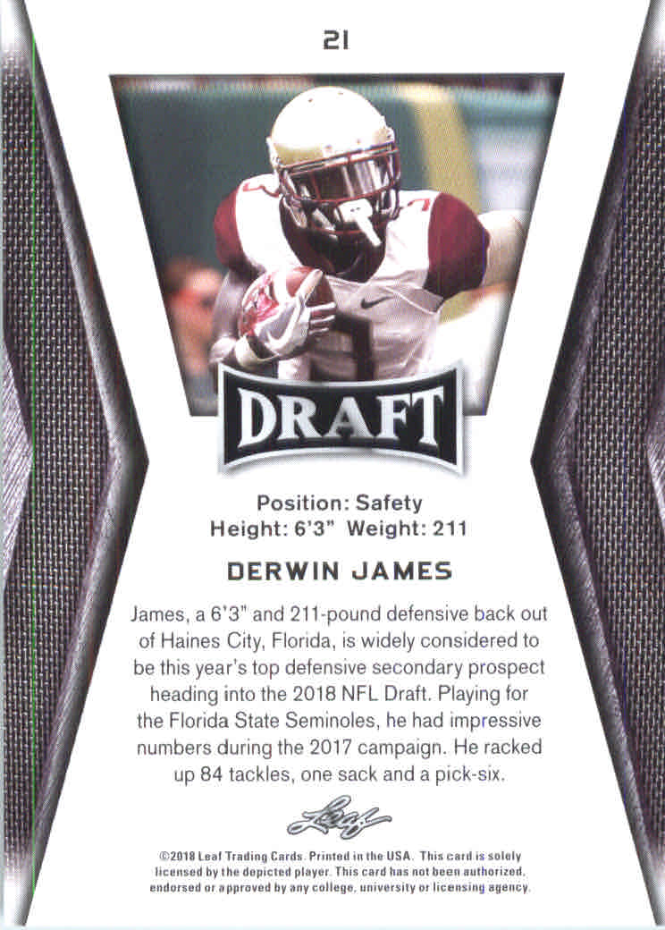 B0201- 2018 Leaf Draft FB Card #s 1-60 +Inserts -You Pick- 15+ FREE US SHIP - Picture 33 of 145