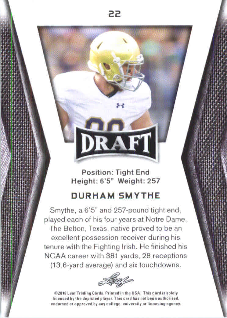 B0201- 2018 Leaf Draft FB Card #s 1-60 +Inserts -You Pick- 15+ FREE US SHIP - Picture 35 of 145