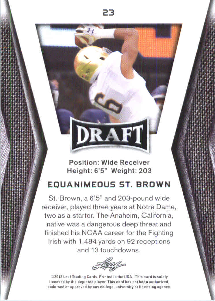 B0201- 2018 Leaf Draft FB Card #s 1-60 +Inserts -You Pick- 15+ FREE US SHIP - Picture 37 of 145