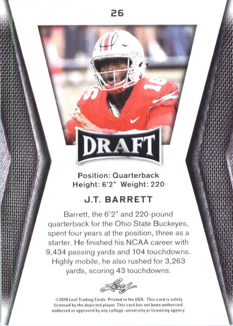 B0201- 2018 Leaf Draft FB Card #s 1-60 +Inserts -You Pick- 15+ FREE US SHIP - Picture 43 of 145
