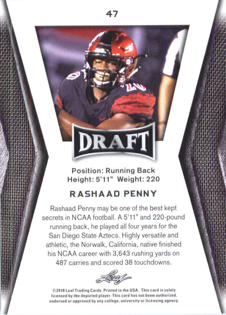 B0201- 2018 Leaf Draft FB Card #s 1-60 +Inserts -You Pick- 15+ FREE US SHIP - Picture 63 of 145