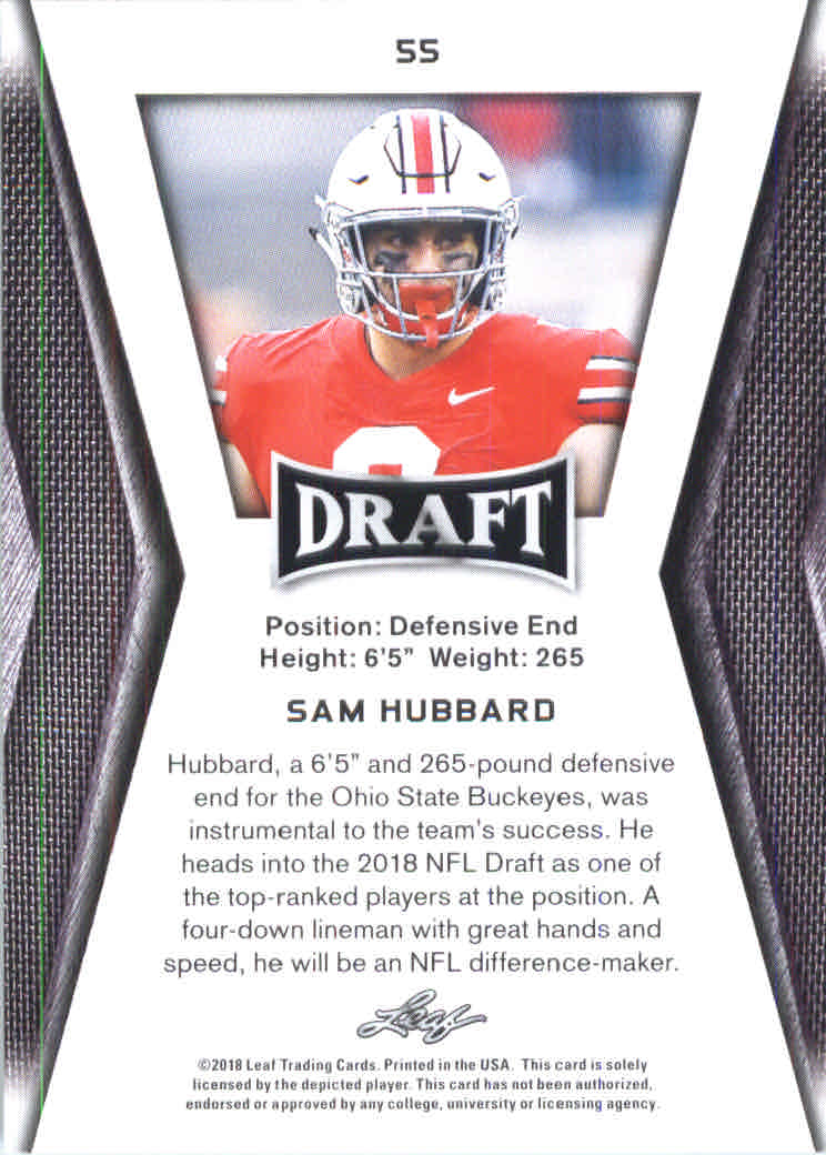 B0201- 2018 Leaf Draft FB Card #s 1-60 +Inserts -You Pick- 15+ FREE US SHIP - Picture 75 of 145