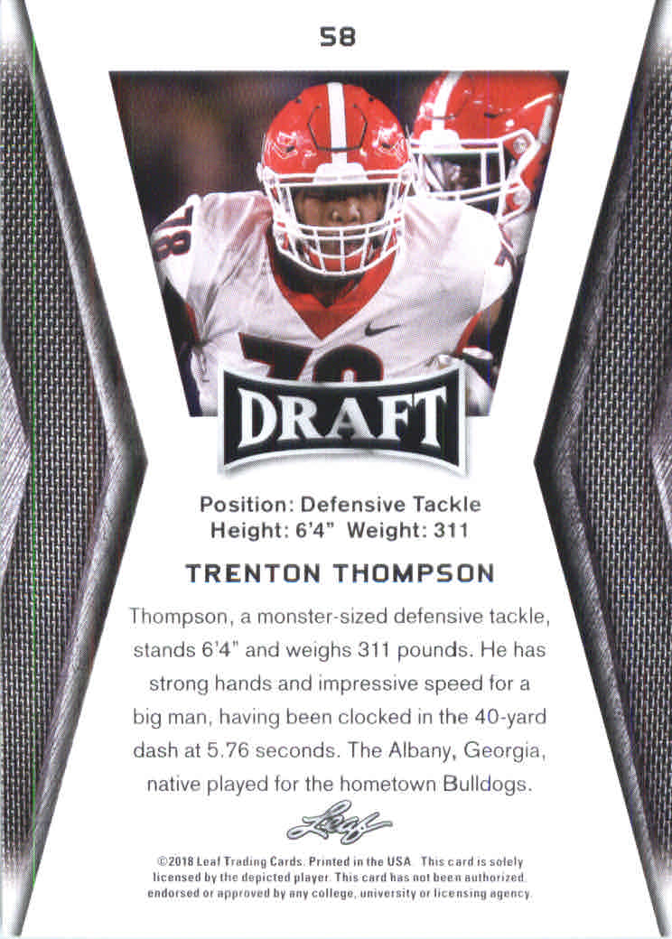 B0201- 2018 Leaf Draft FB Card #s 1-60 +Inserts -You Pick- 15+ FREE US SHIP - Picture 79 of 145
