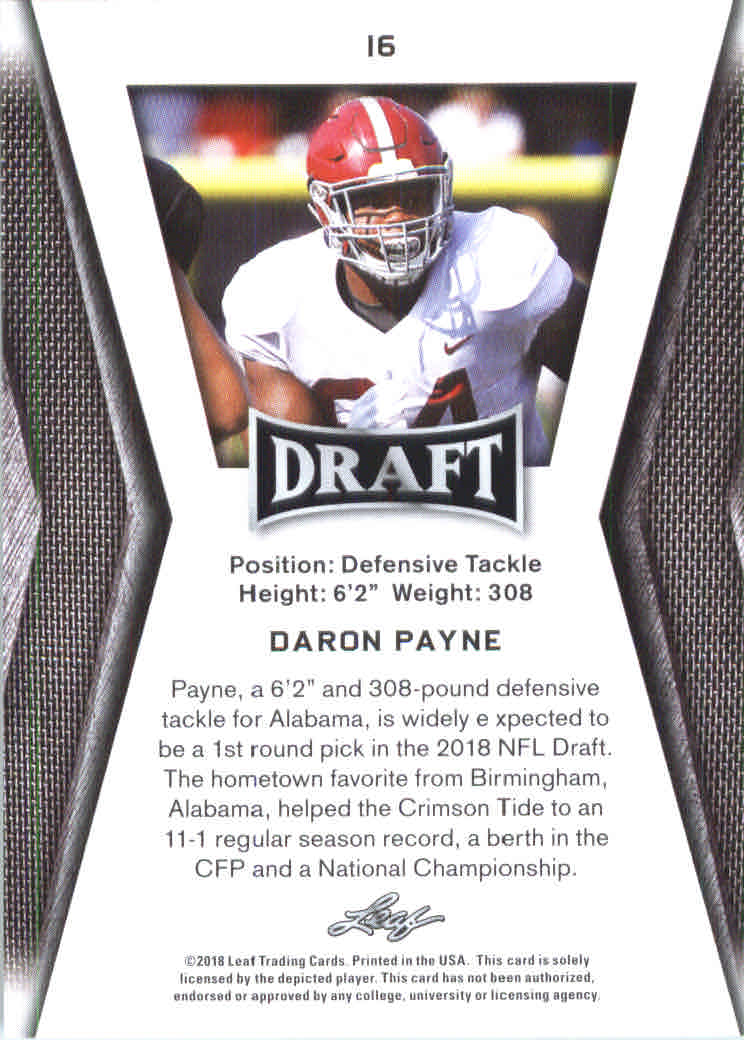 B0201- 2018 Leaf Draft FB Card #s 1-60 +Inserts -You Pick- 15+ FREE US SHIP - Picture 103 of 145