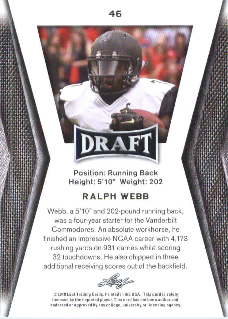 B0201- 2018 Leaf Draft FB Card #s 1-60 +Inserts -You Pick- 15+ FREE US SHIP - Picture 109 of 145