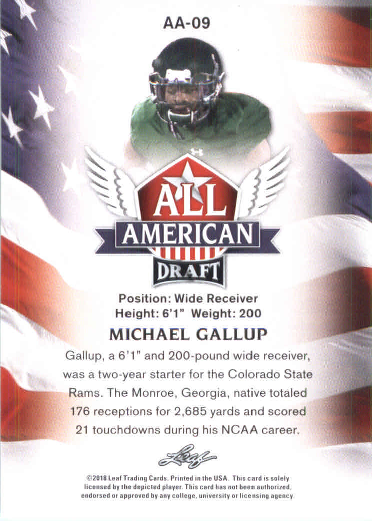 B0201- 2018 Leaf Draft FB Card #s 1-60 +Inserts -You Pick- 15+ FREE US SHIP - Picture 91 of 145