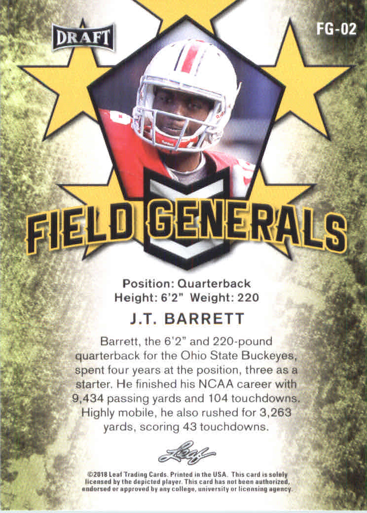 B0201- 2018 Leaf Draft FB Card #s 1-60 +Inserts -You Pick- 15+ FREE US SHIP - Picture 95 of 145