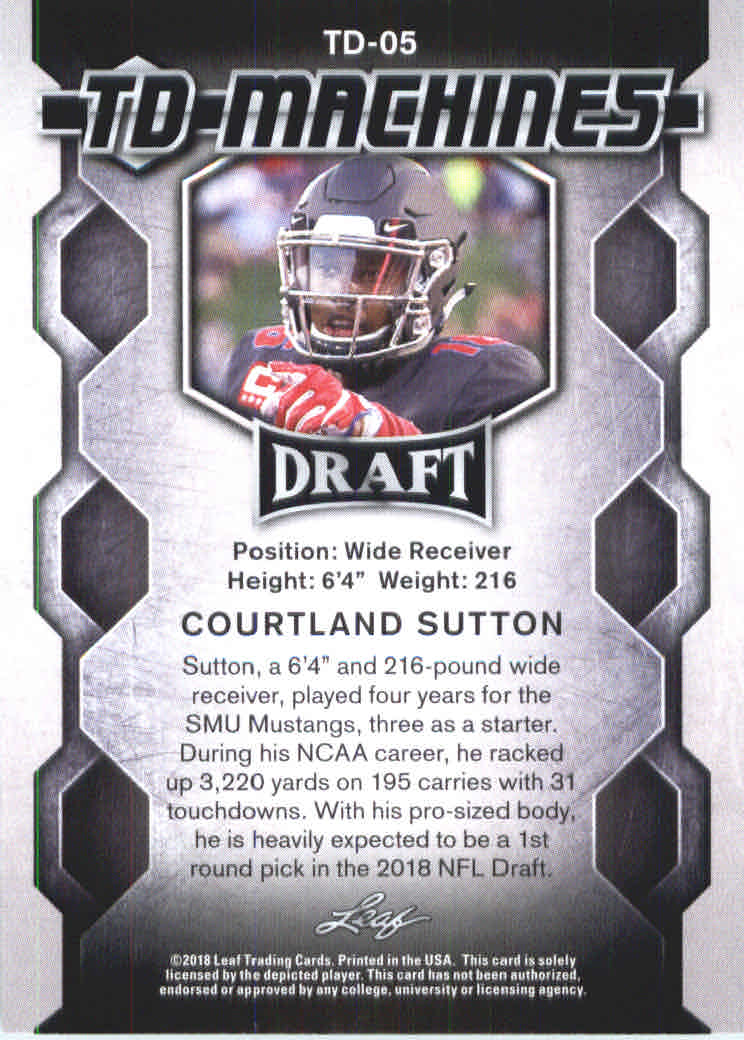 B0201- 2018 Leaf Draft FB Card #s 1-60 +Inserts -You Pick- 15+ FREE US SHIP - Picture 121 of 145
