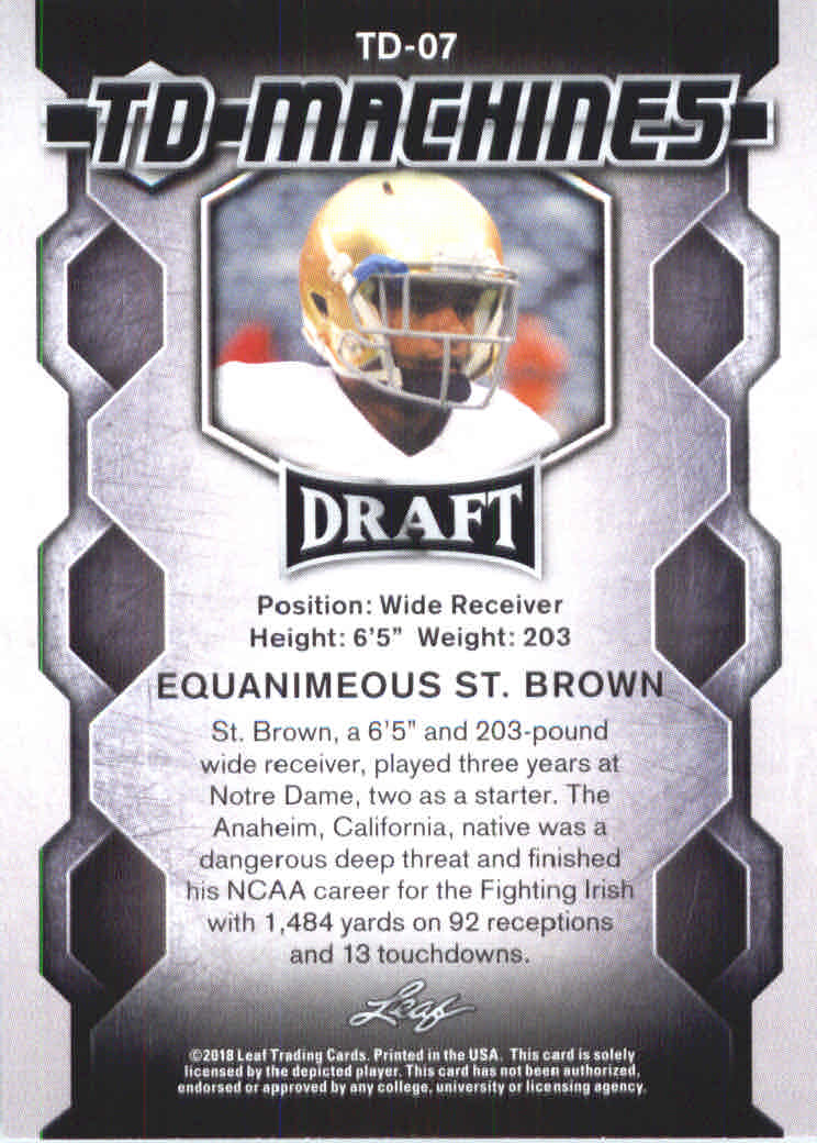 B0201- 2018 Leaf Draft FB Card #s 1-60 +Inserts -You Pick- 15+ FREE US SHIP - Picture 125 of 145