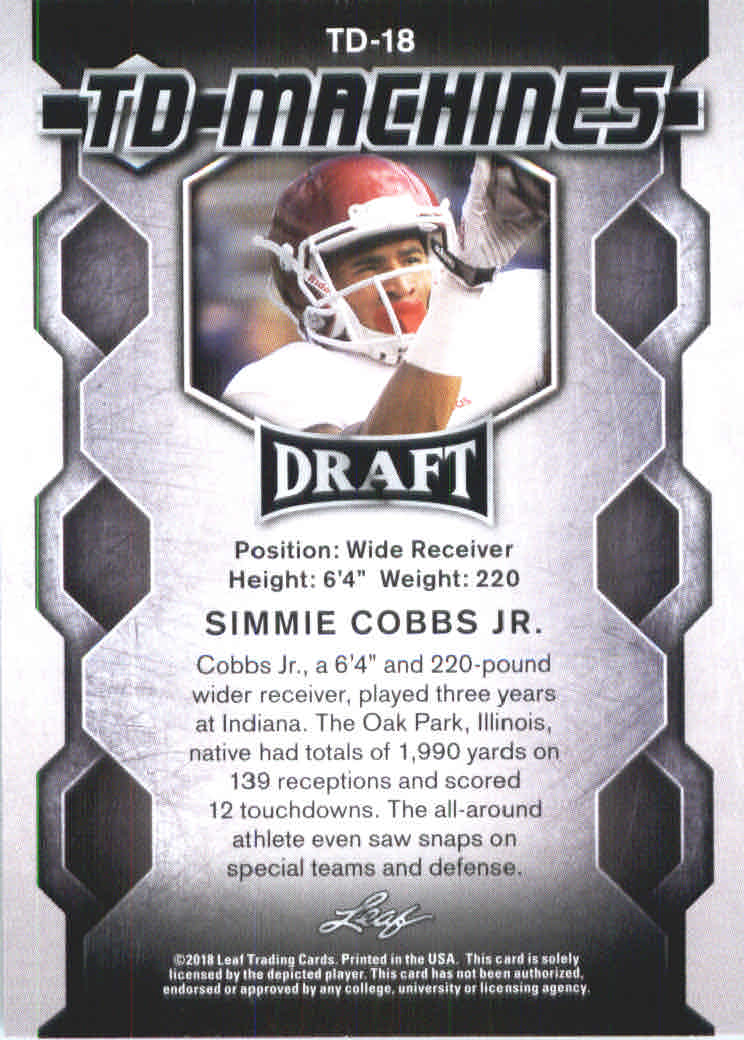 B0201- 2018 Leaf Draft FB Card #s 1-60 +Inserts -You Pick- 15+ FREE US SHIP - Picture 143 of 145