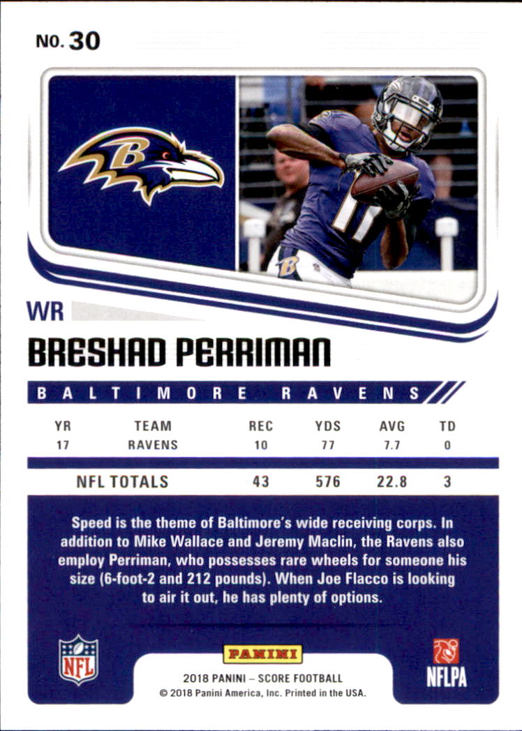 A8999- 2018 Score Football Card #s 1-250 -You Pick- 15+ FREE US SHIP - Picture 43 of 325
