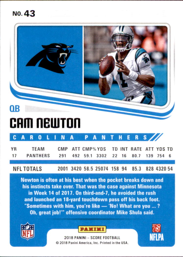 A8999- 2018 Score Football Card #s 1-250 -You Pick- 15+ FREE US SHIP - Picture 61 of 325