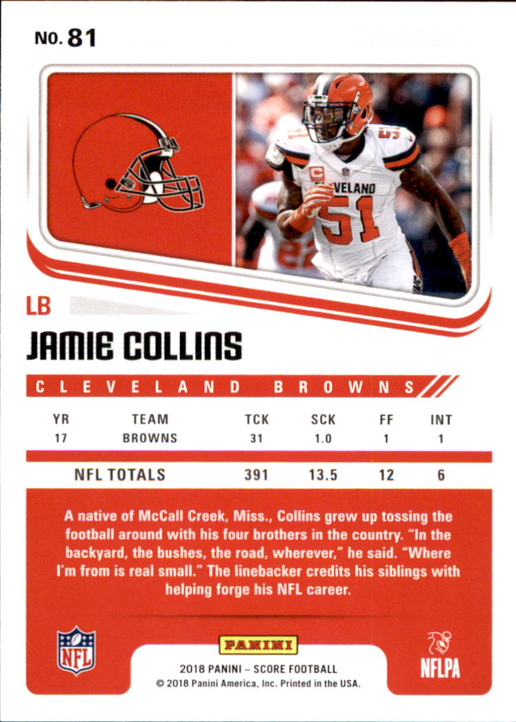 A8999- 2018 Score Football Card #s 1-250 -You Pick- 15+ FREE US SHIP - Picture 113 of 325
