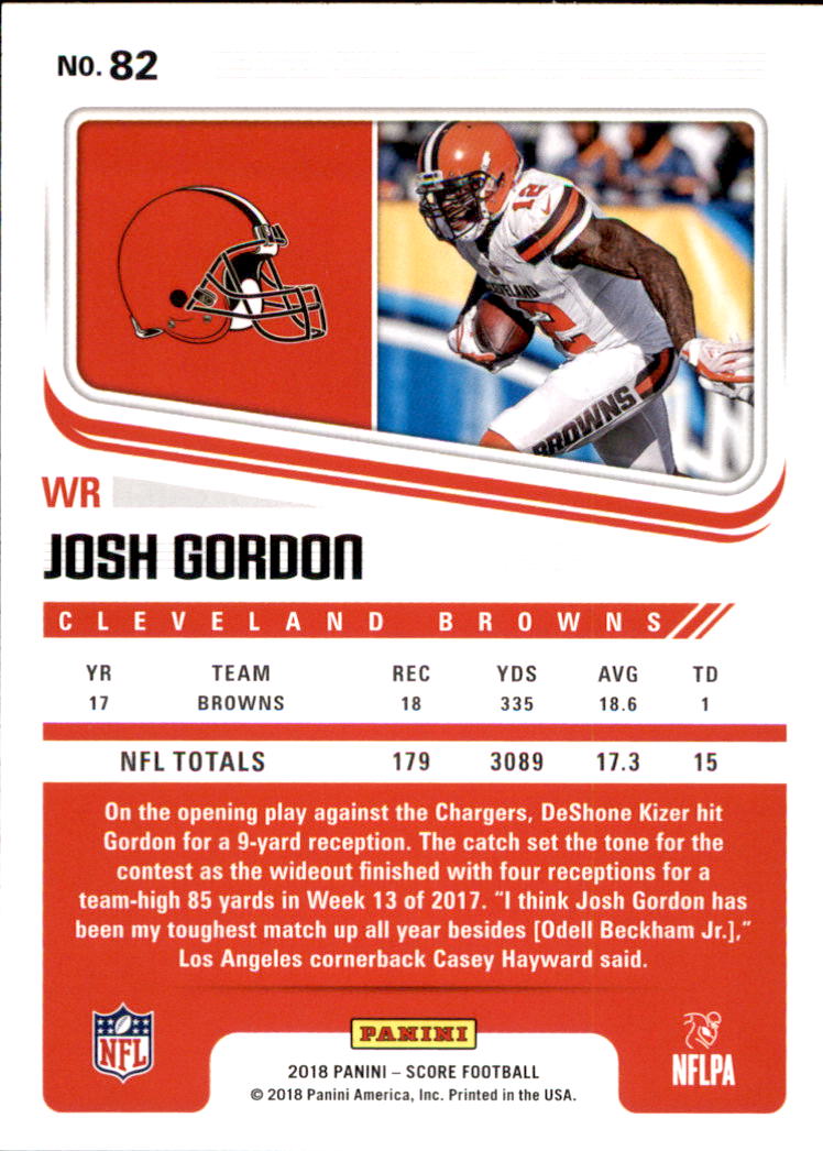 A8999- 2018 Score Football Card #s 1-250 -You Pick- 15+ FREE US SHIP - Picture 115 of 325