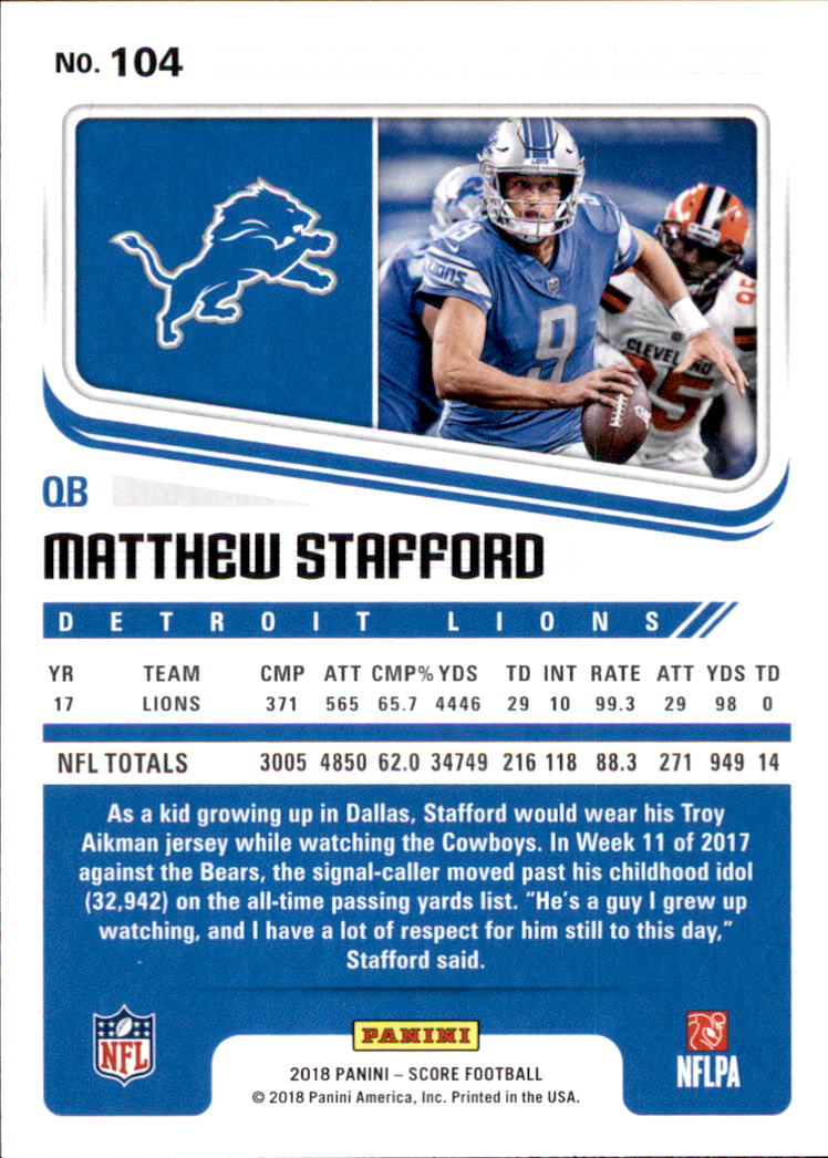 A8999- 2018 Score Football Card #s 1-250 -You Pick- 15+ FREE US SHIP - Picture 145 of 325