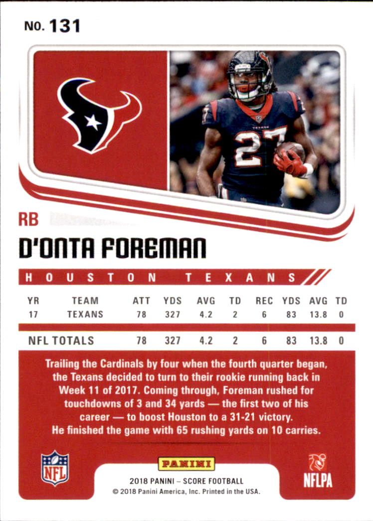 A8999- 2018 Score Football Card #s 1-250 -You Pick- 15+ FREE US SHIP - Picture 167 of 325