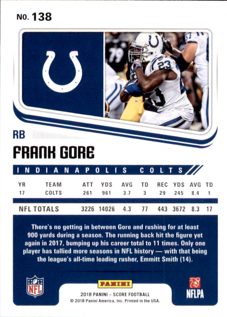 A8999- 2018 Score Football Card #s 1-250 -You Pick- 15+ FREE US SHIP - Picture 179 of 325