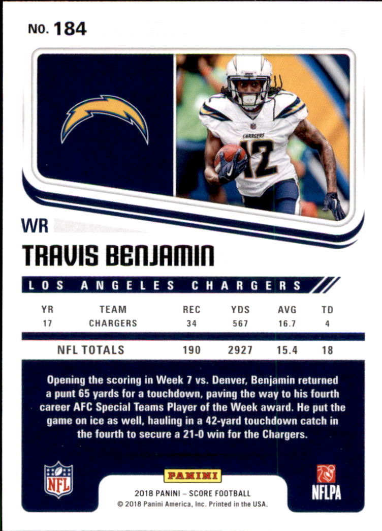 A8999- 2018 Score Football Card #s 1-250 -You Pick- 15+ FREE US SHIP - Picture 243 of 325
