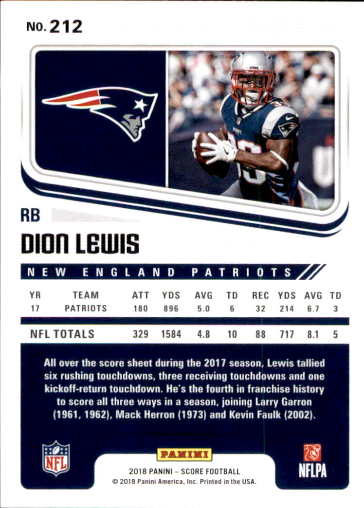 A8999- 2018 Score Football Card #s 1-250 -You Pick- 15+ FREE US SHIP - Picture 269 of 325
