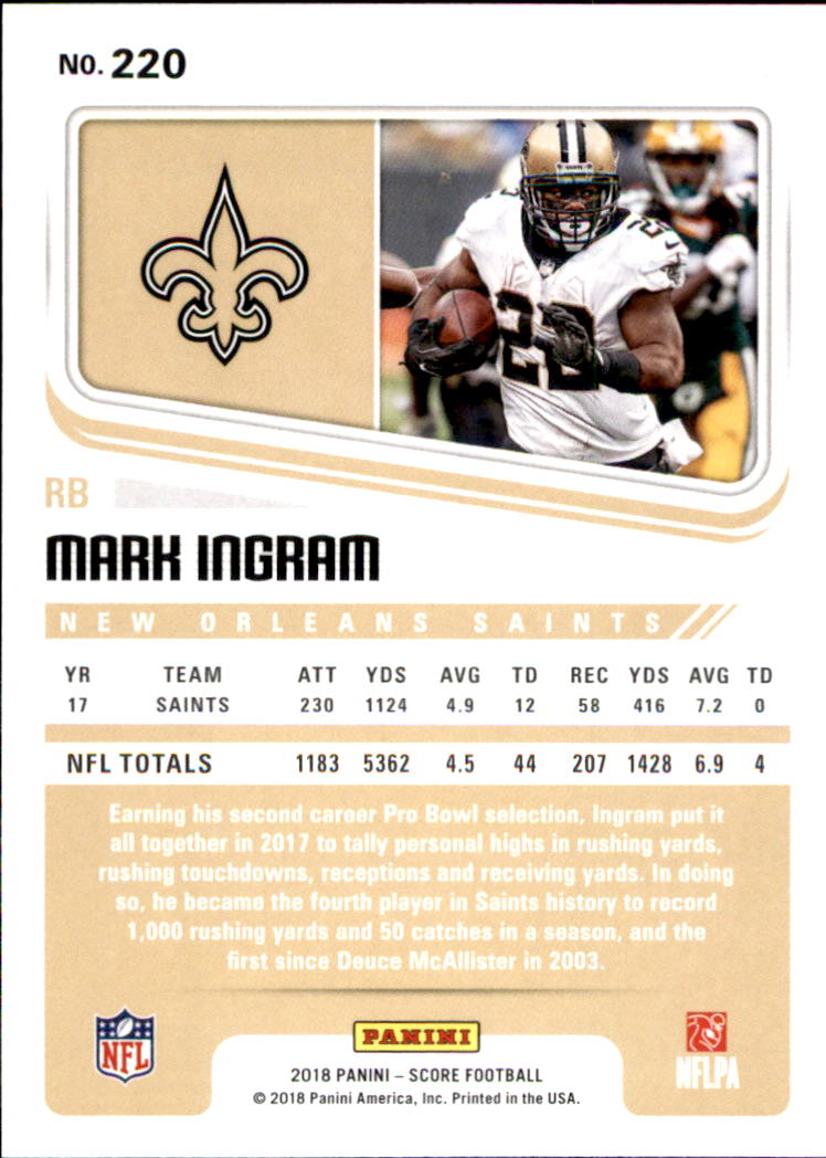 A8999- 2018 Score Football Card #s 1-250 -You Pick- 15+ FREE US SHIP - Picture 281 of 325