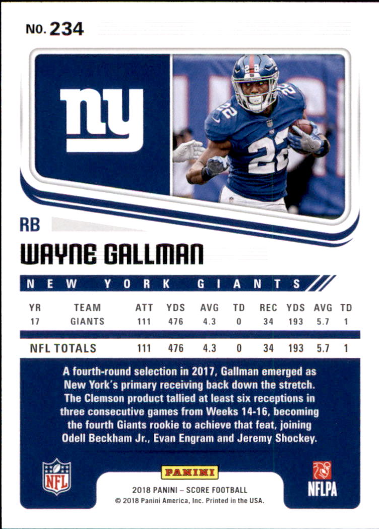 A8999- 2018 Score Football Card #s 1-250 -You Pick- 15+ FREE US SHIP - Picture 301 of 325