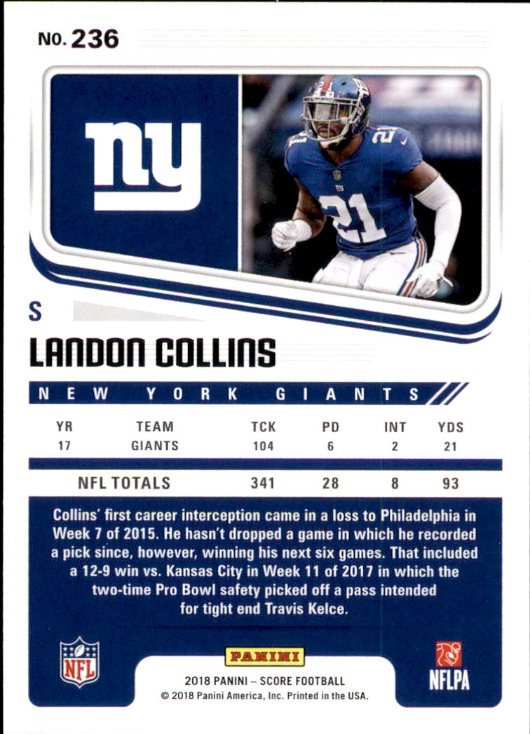 A8999- 2018 Score Football Card #s 1-250 -You Pick- 15+ FREE US SHIP - Picture 305 of 325